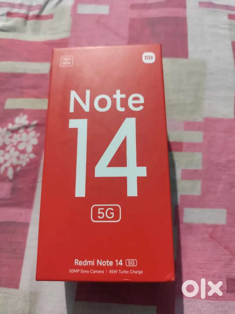 Redmi note 14 phone 6/128 gb condition is good charger box available