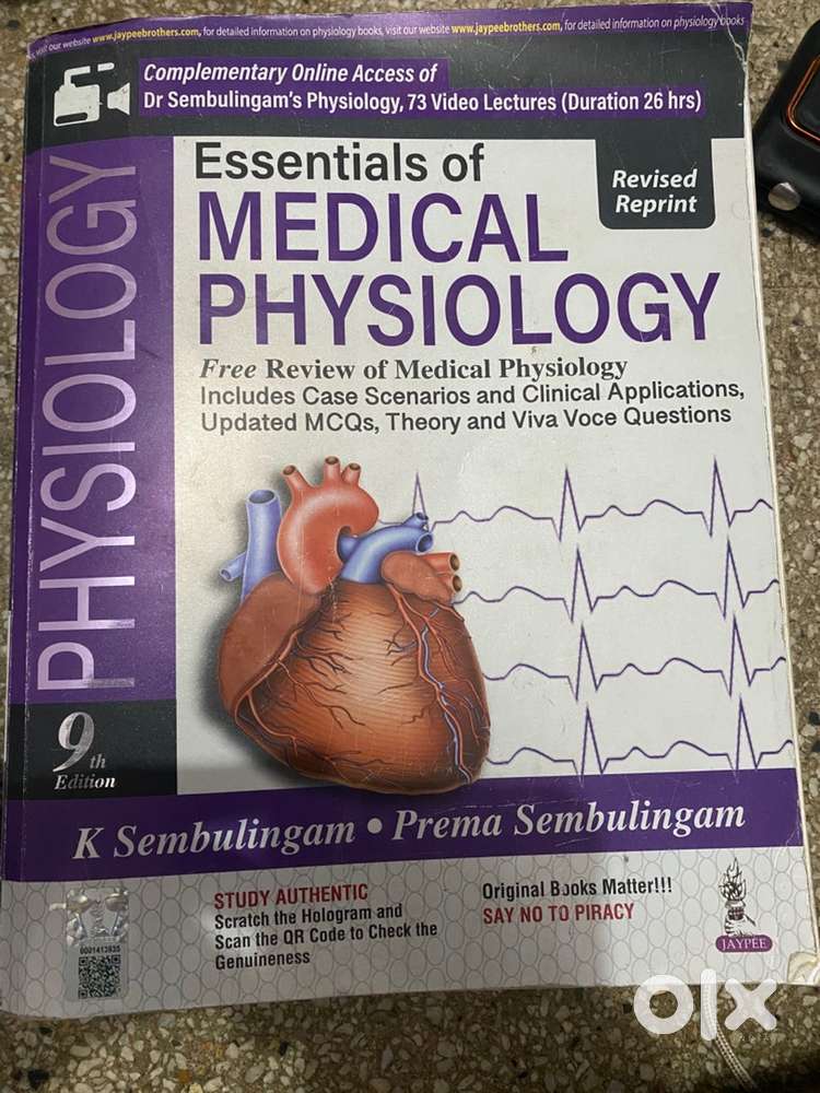 Physiology book k sembulingam just 10 months old