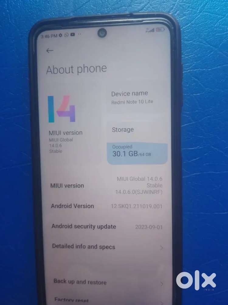 Mi note 10 lite 4gb 64 original conditions