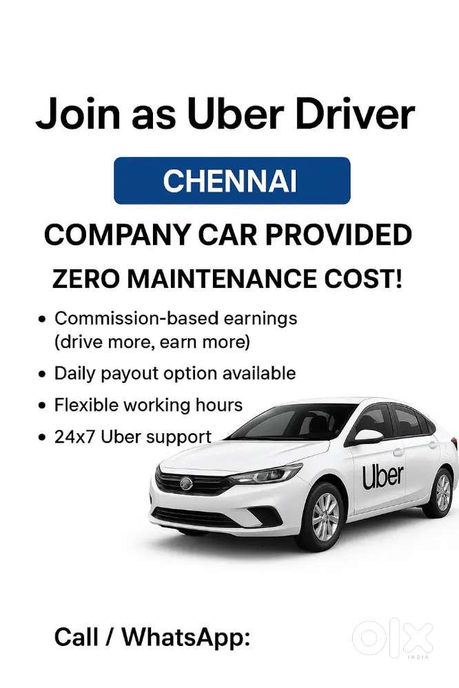Uber Driver Needed – Company Car Provided, Zero Maintenance Cost!