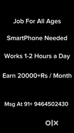 Job Opportunities for All Ages. WORKS 1-2-3 HRS A DAY