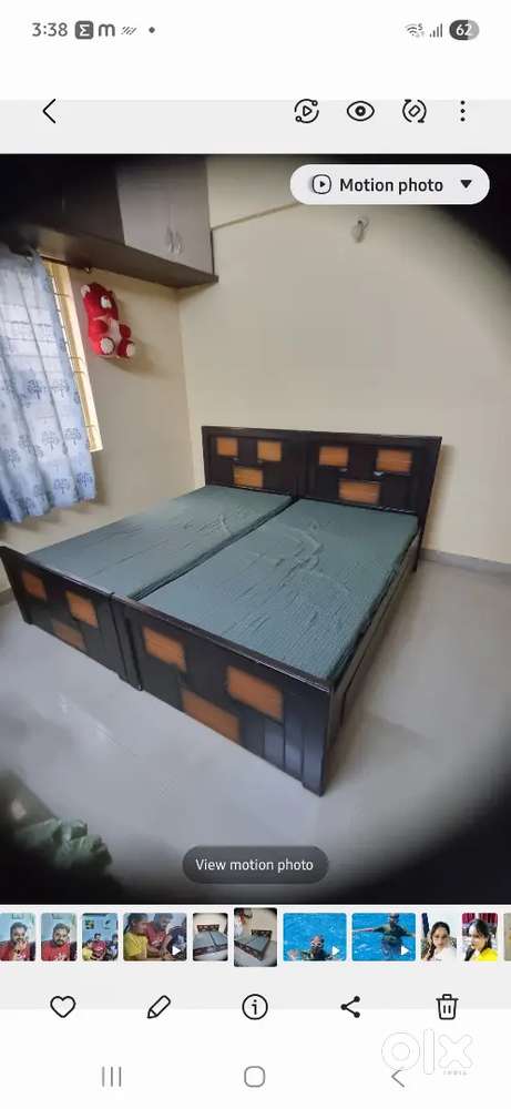 2 single beds foam mattress included