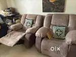 Recliner sofa set (brown edition)