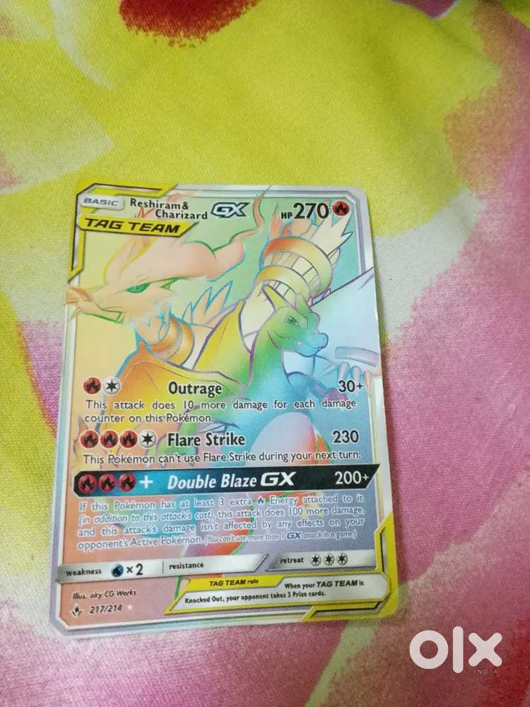 Reshiram & Charizard GX Secret Rare 217/214 – Pokémon TCG – Near Mint