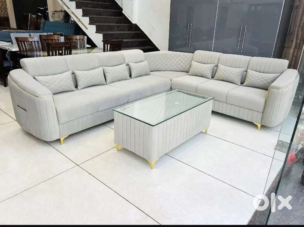 Nagpur Furniture Zone,  Modern Curved L Shaped Sofa Set