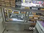 Sweet shop display counter with cooling fridge