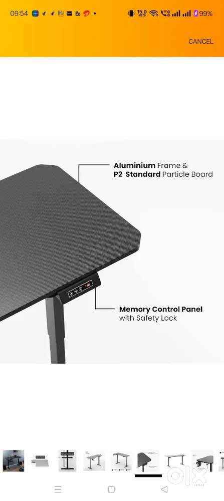 Hight adjustable electric table