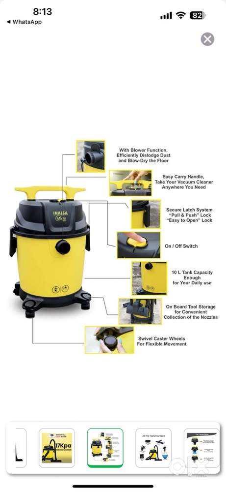 Inalsa vacuum cleaner micro WD10