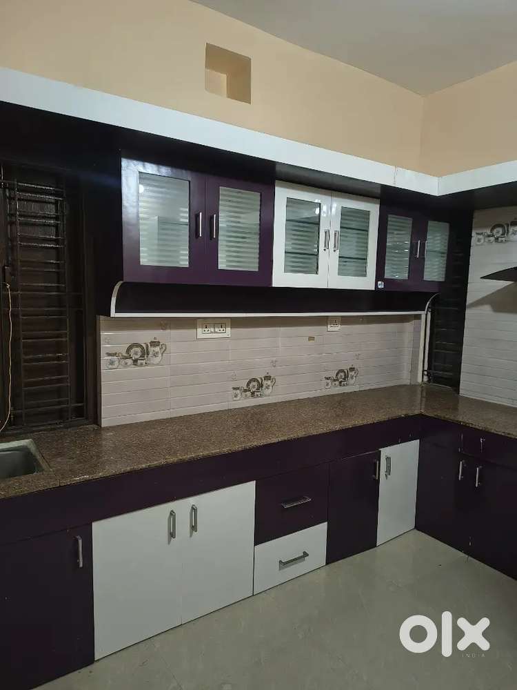 2bhk semi furnished coupboards modular kitchen available
