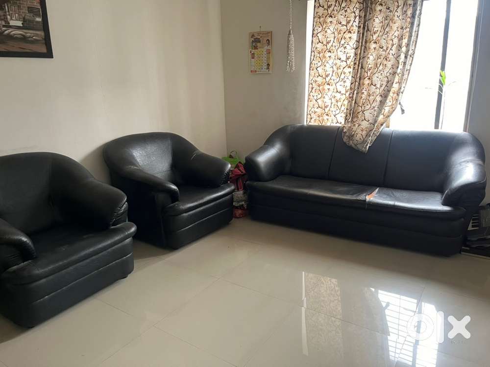 5 seater leather sofa set