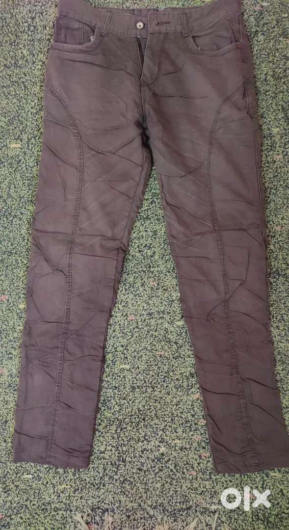 Branded Brown Cotton Used Pants Size: 30 Available good condition