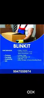 Male  Warehouse  Staffs Wanted  For Trivandrum