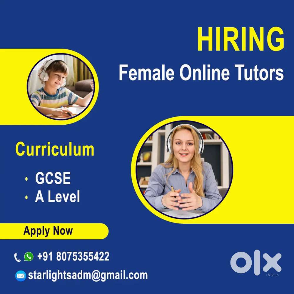 Need female Online Tutors