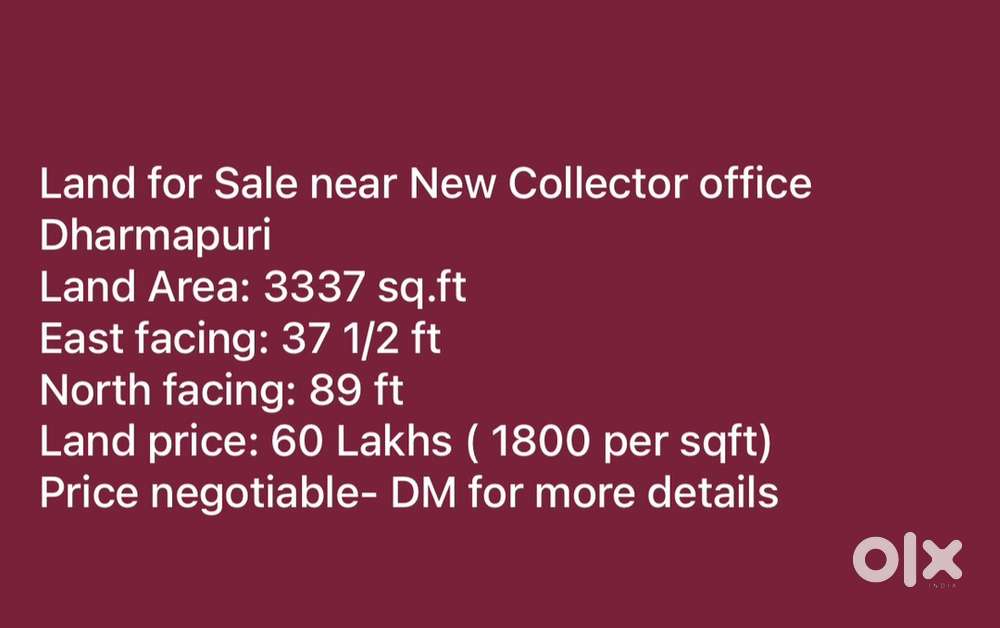 7 1/2 cent Plot for sale near new collector office