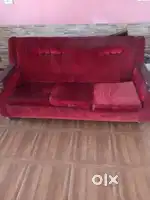 10 years old wooden sofa 3 seater