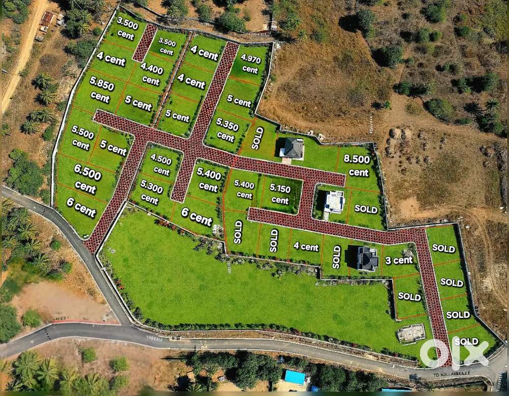 35 cent plot for sale  sreekaryam