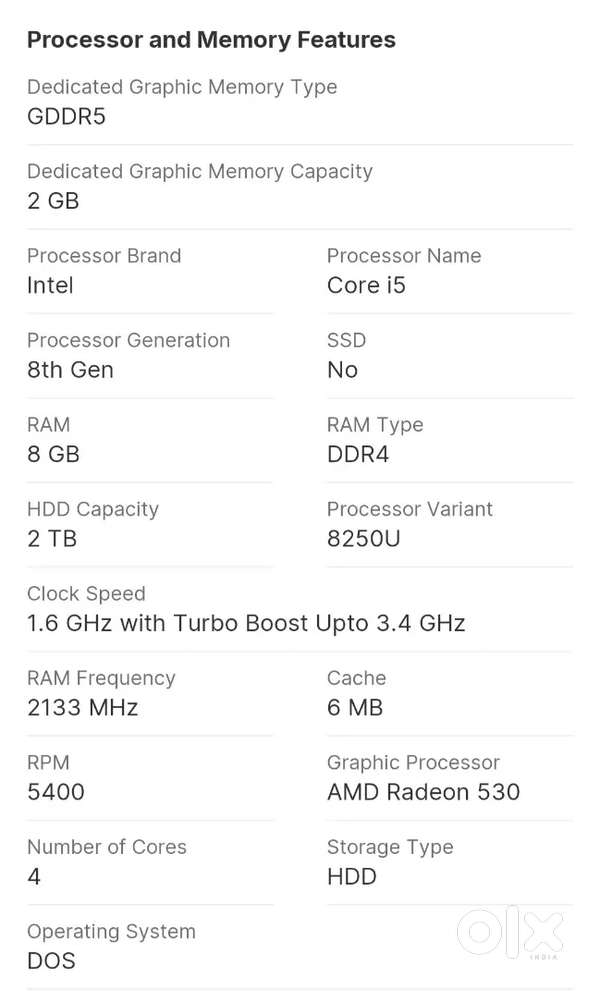 Lenovo IdeaPad 330 i5 (please check the photos)