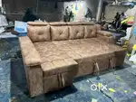 L shape sofa set in affordable prices only available in Starf furnit.