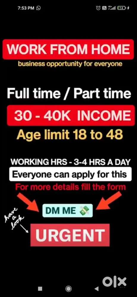 Work from home or office eran upto 30k to 40k