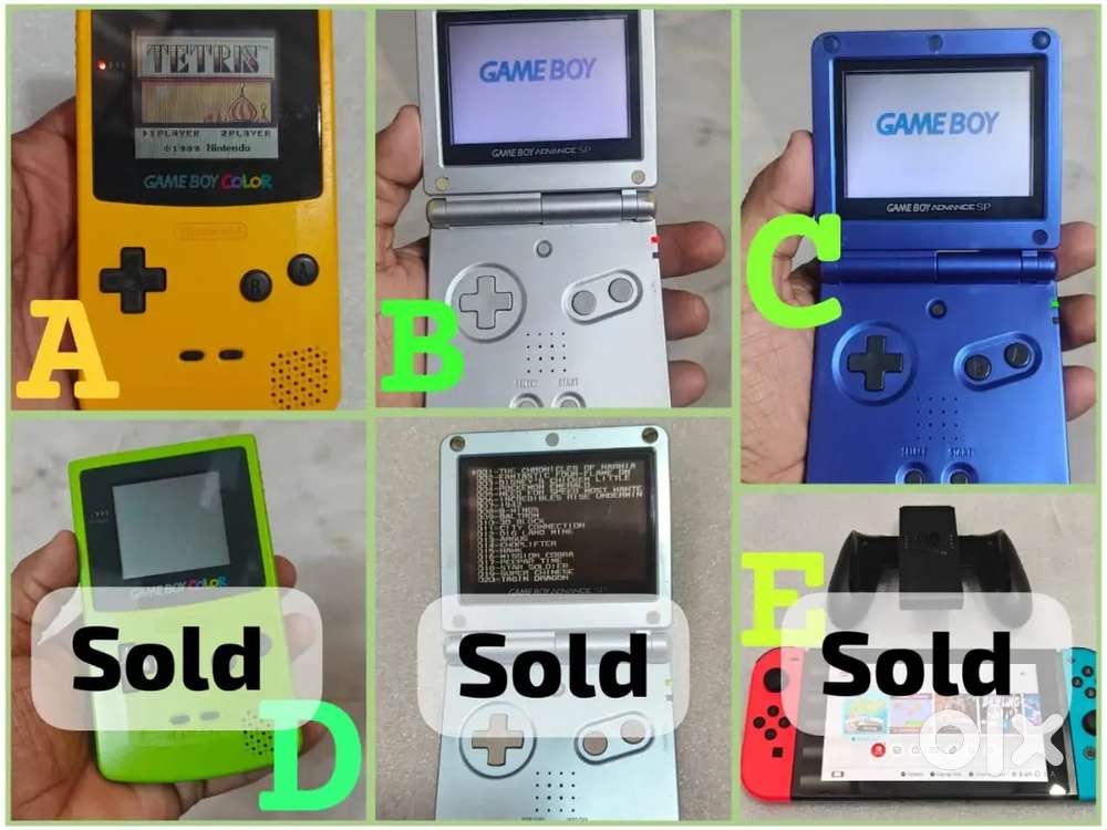 Gameboy Color, GBA SP 001 available