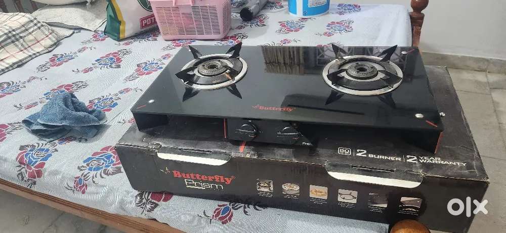 Butterfly glass top gas stove