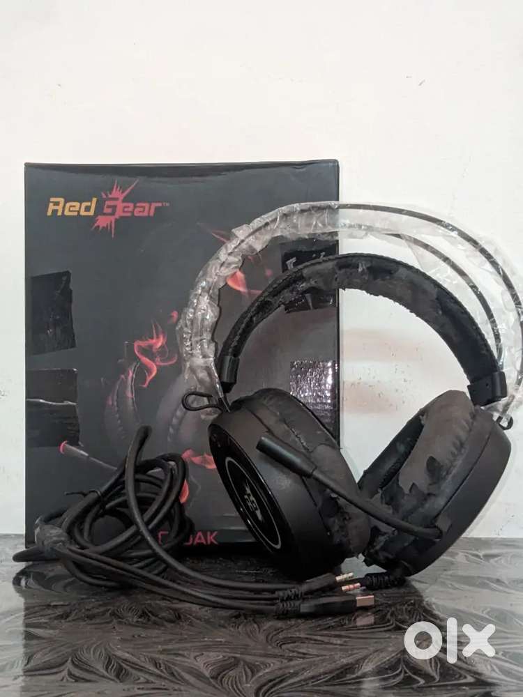 Red gear gaming headset