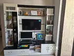TV unit with purple LED lights