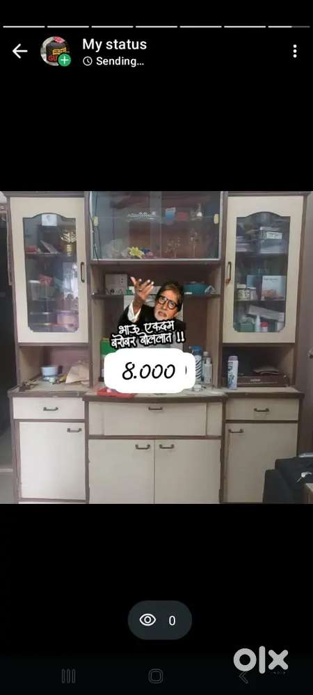 टि व्हि.शोकेस युनिट घरघुती बनवुन घेतलेले मजबुत  प्लायवुड विकणे