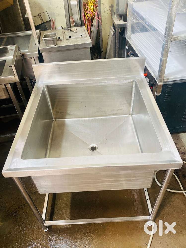 USED OLD SS SINK SINGEL DOUBLE THREE UNIT