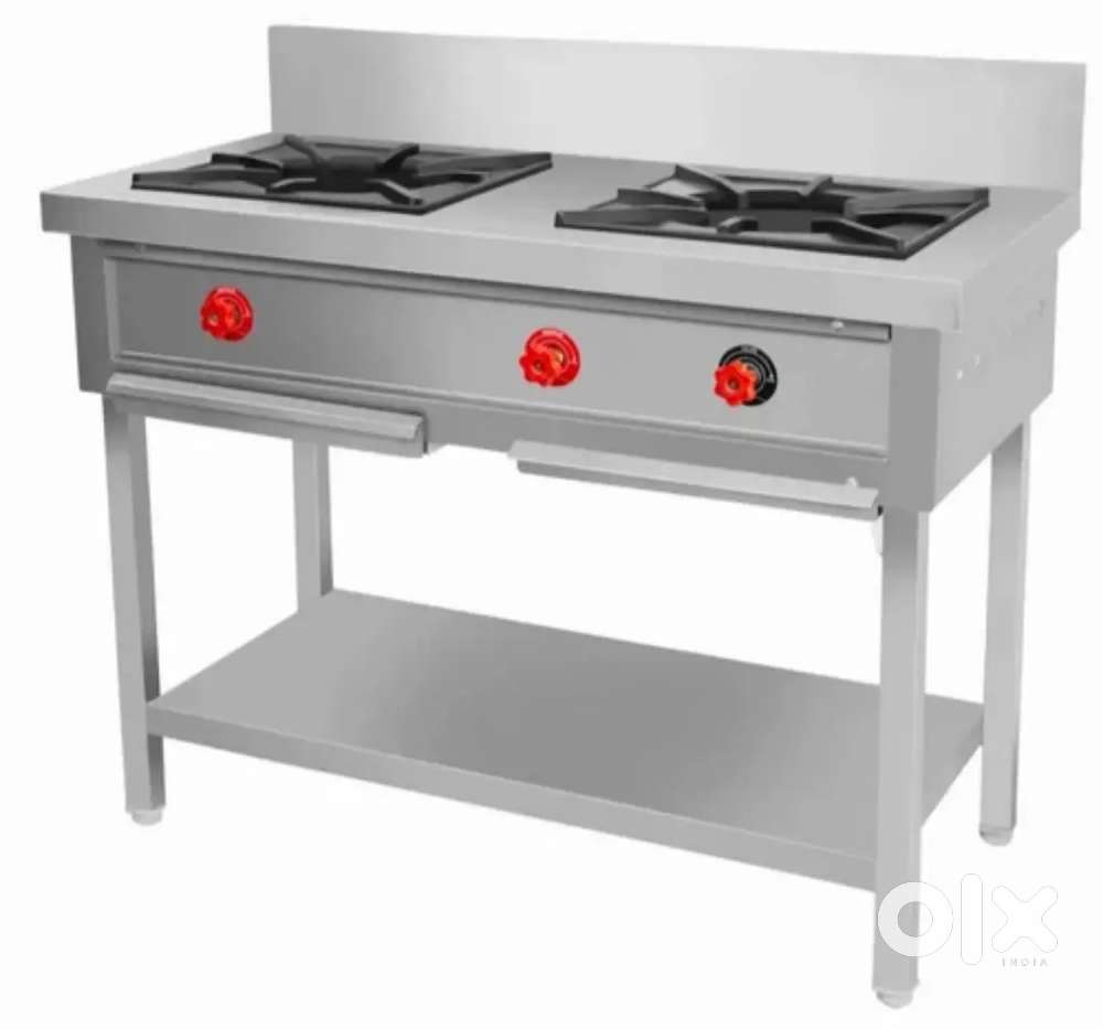Brand New Unused Stainless Steel Commercial Two Burner Gas Stove,