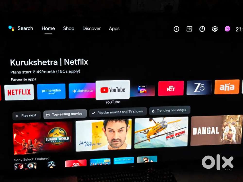 Sony 65 inches 4k smart Android tv