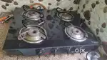 4 burner Gas stove  with high quality glass on top