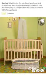 Mint condition crib with detachable light swing, mattress and bumper