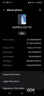 Samsung s21 Fe