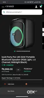 Speaker Boat party pal 195 (Brand new condition)