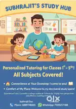 Hey! Myself Subhrajit Das, I promise to give my best for your Child.