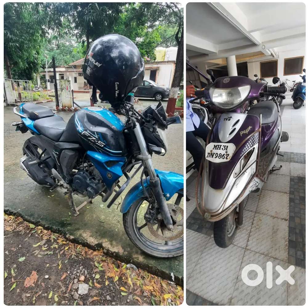 For Sale: Well-Maintained Two-Wheeler! Yamaha FZS & TVS Scooty Pep+