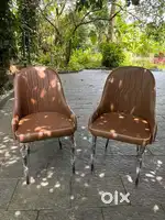 Brown chairs for sale slight defect in rexin cloth