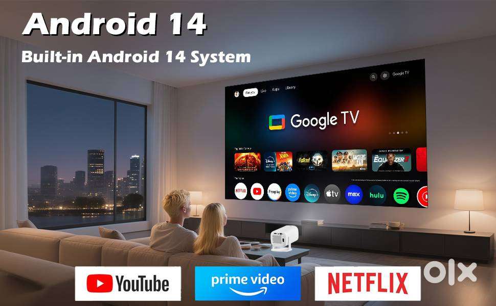 New100inch 4K Support Proejctor Watch TV Movies Cricket on Big Screen