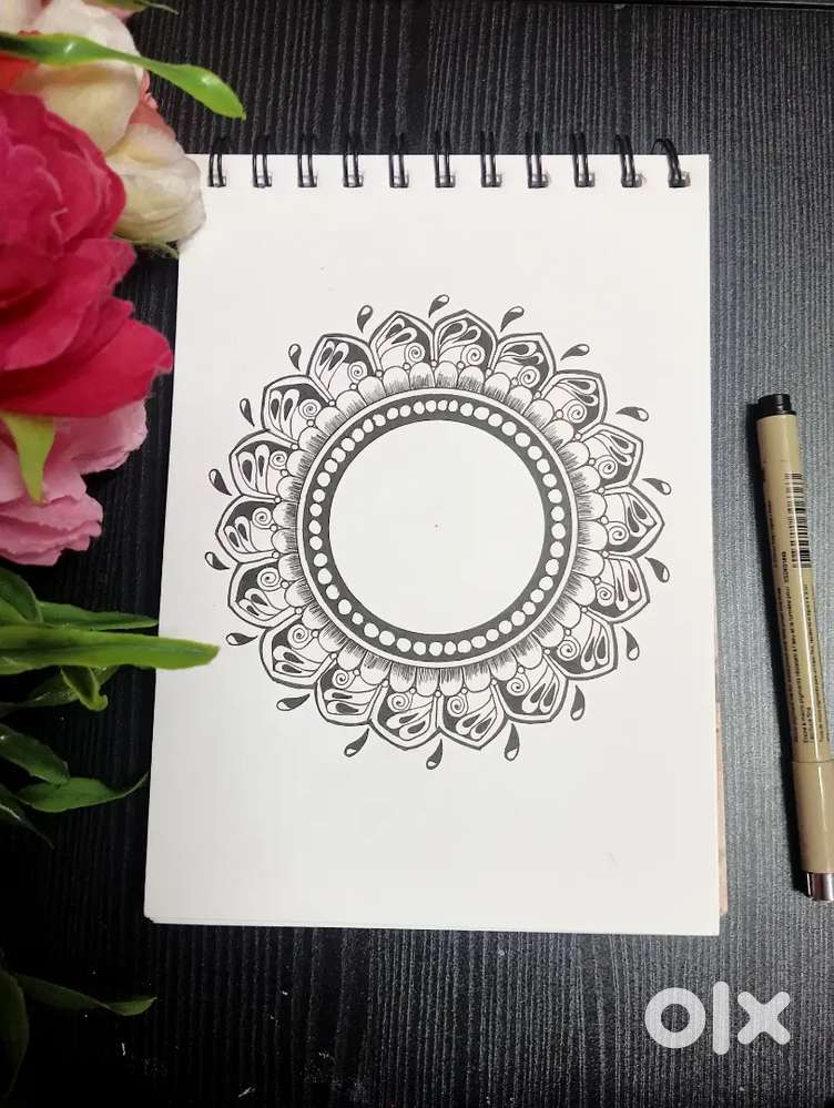 Drawing, mandala art