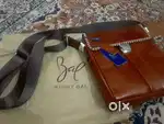 Rohit bal brown leather messanger bag only one left