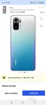 Redmi note 10s ram 6 - 128