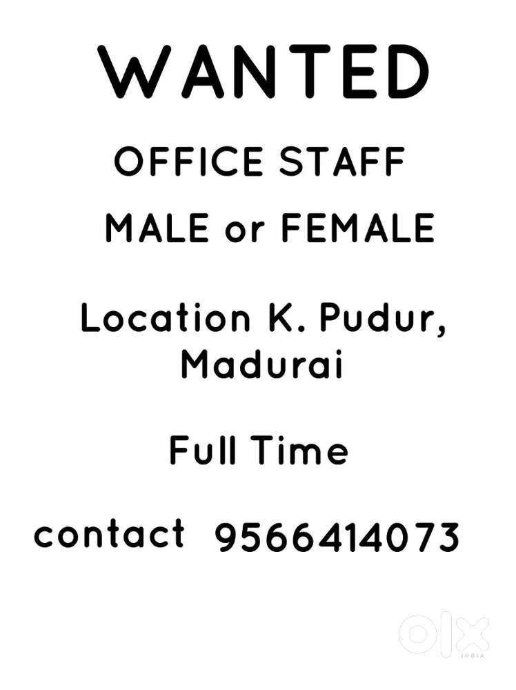 Job location K. Pudur, Madurai