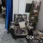 Wooden five seater sofa