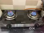 Bazaz Toughened top glass Gas stove with 2 burners