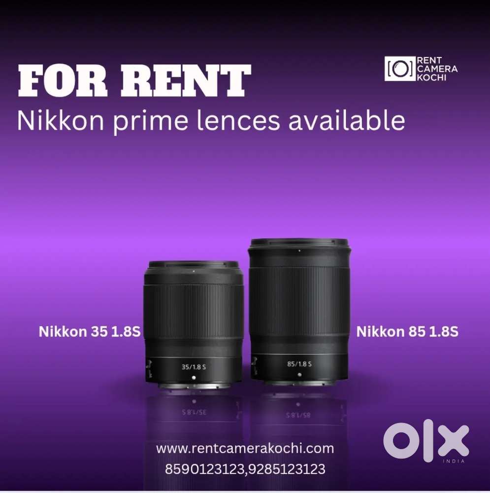NIKKON PRIME LENCES AVAILABLE FOR RENT