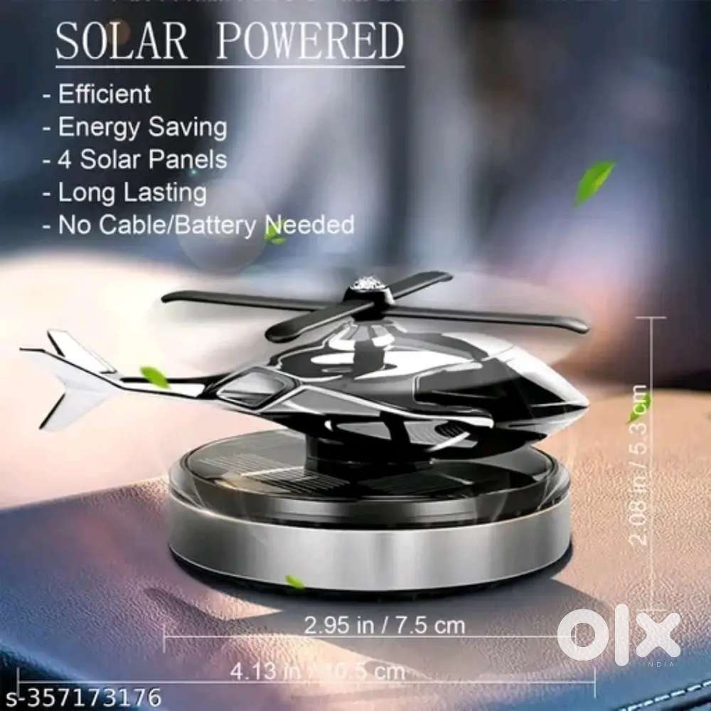 Solar Powered Rotating Helicopter Car Air Freshener