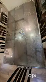 6 Seater Wooden Dining table with glasstop