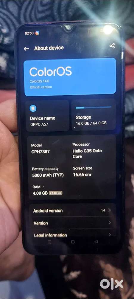 I m selling my A57 4g oppo