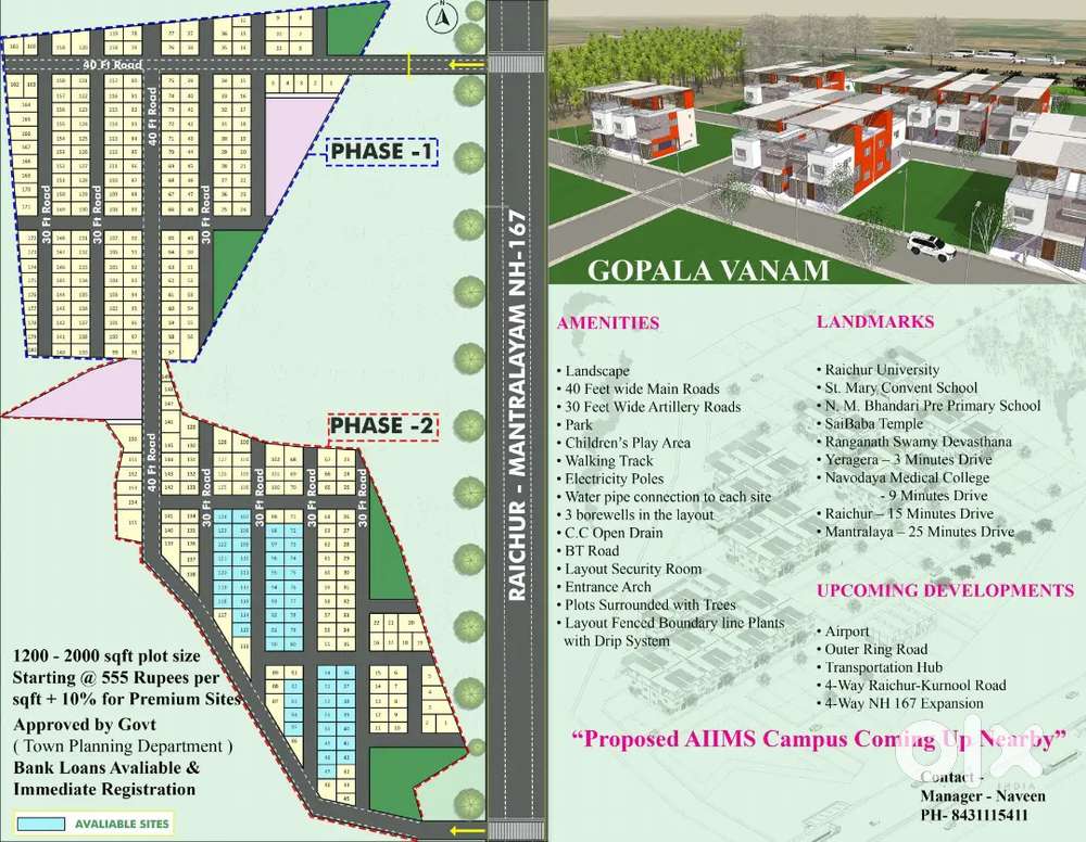 Plot for sale in Yeragera